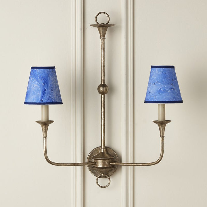 Marble Paper Tapered Chandelier-Currey-CURY-0900-0013-Wall LightingBlue-3-France and Son