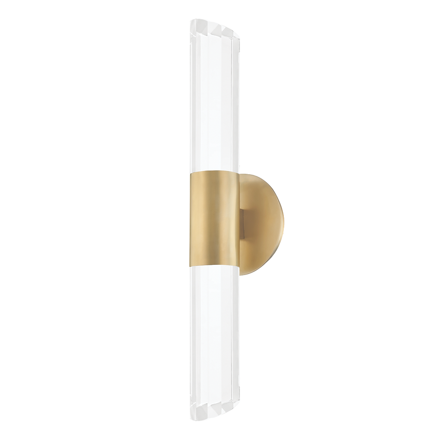 Rowe - 2 Light Wall Sconce-Hudson Valley-HVL-6052-AGB-Outdoor Wall SconcesAged Brass-1-France and Son