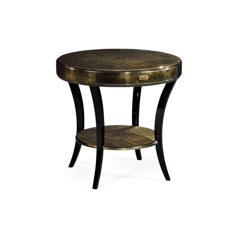 Round Side Table with Drawer-Jonathan Charles-JCHARLES-494000-SAS-Side TablesSantos Rosewood Veneered-9-France and Son