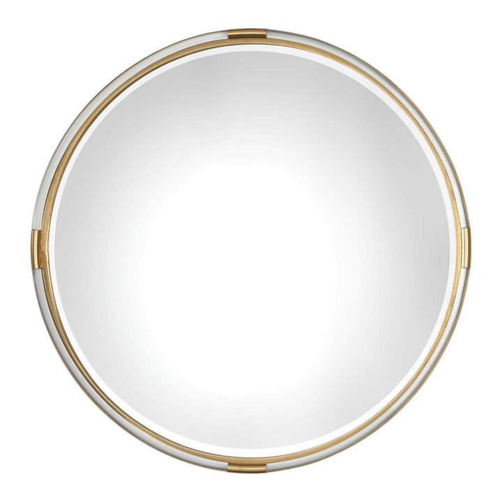 Mackai Round Gold Mirror-Uttermost-UTTM-09333-Mirrors-1-France and Son