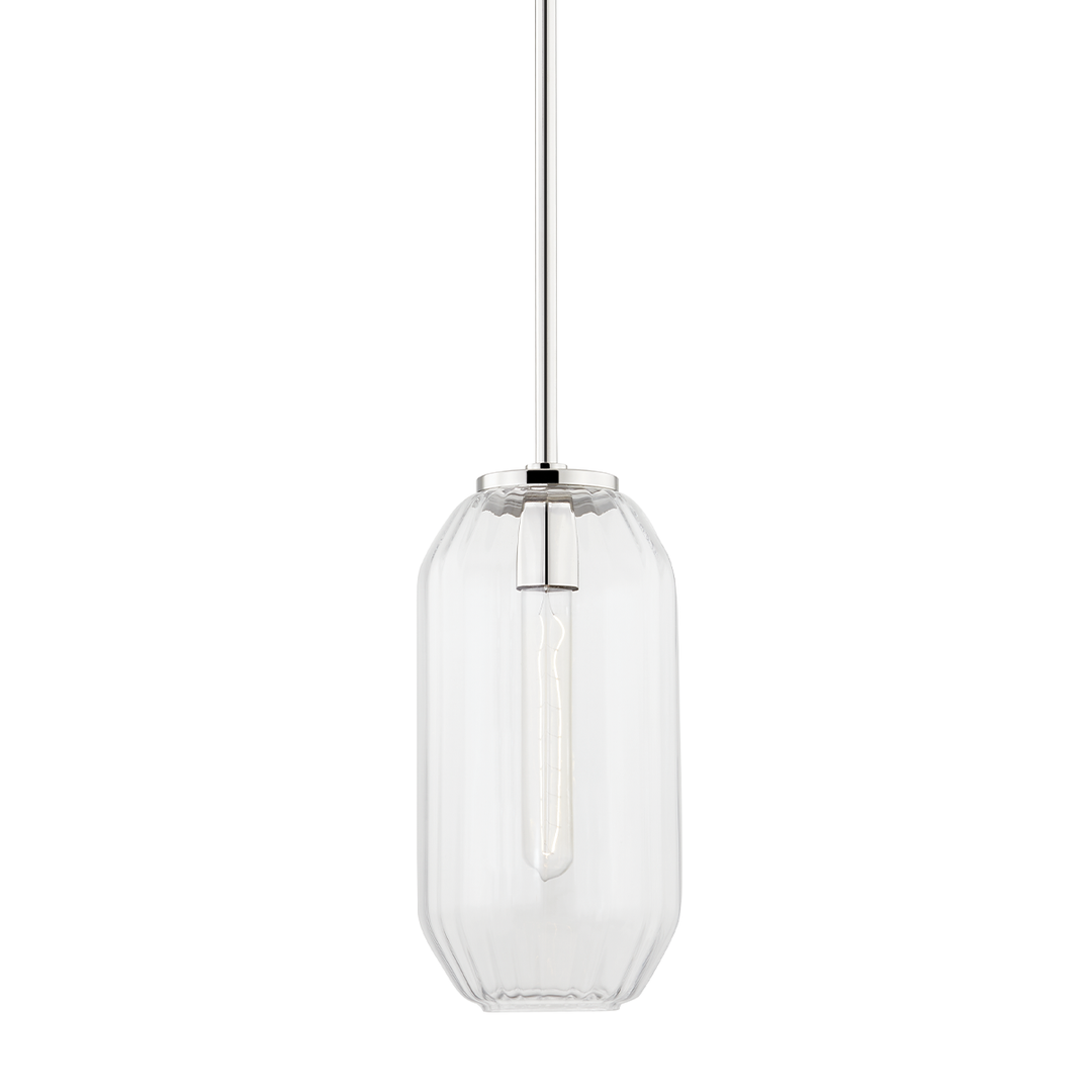 Bennett 1 Light Pendant-Hudson Valley-HVL-1508-PN-PendantsPolished Nickel-2-France and Son