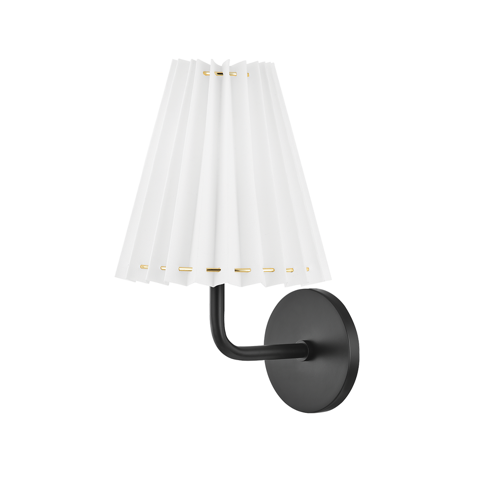 Demi 1 Light Wall Scone-Mitzi-HVL-H476101A-SBK-Outdoor Wall SconcesSoft Black-2-France and Son