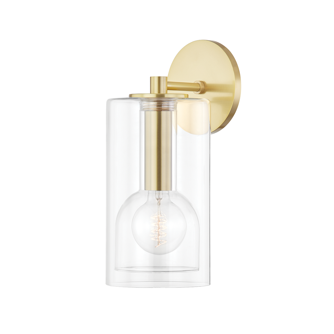 Belinda 1 Light Wall Sconce-Mitzi-HVL-H415101A-AGB-Outdoor Wall SconcesAged Brass-6"-1-France and Son