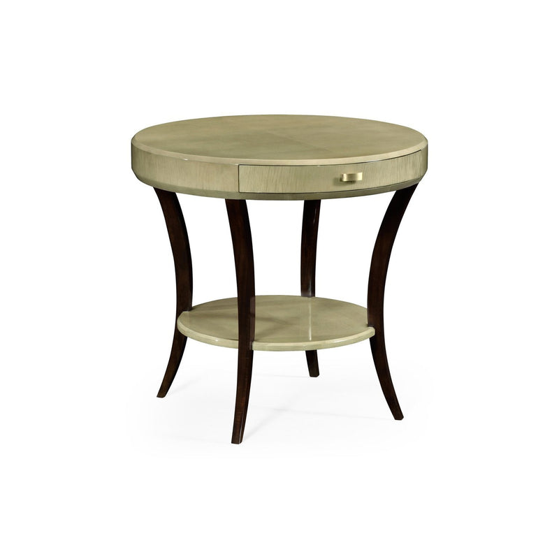 Round Side Table with Drawer-Jonathan Charles-JCHARLES-494000-SAS-Side TablesSantos Rosewood Veneered-4-France and Son