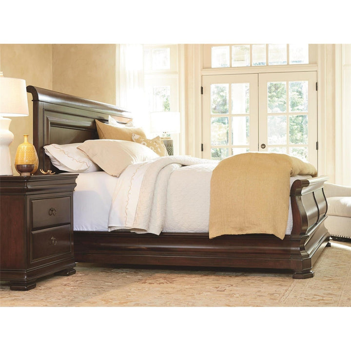 Reprise Sleigh Bed-Universal Furniture-UNIV-58177B-BedsClassical Cherry-Cal King-4-France and Son