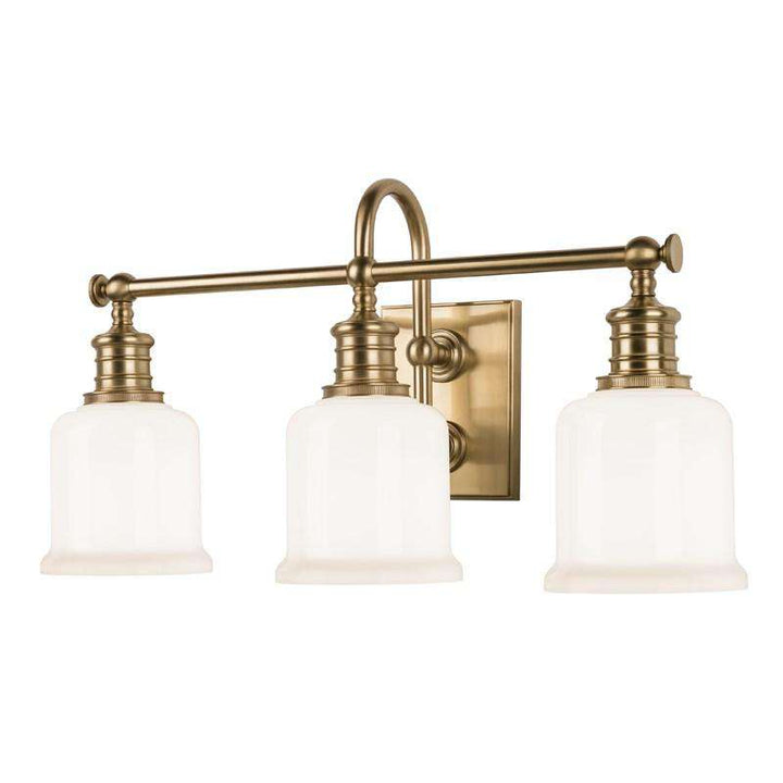 Keswick 3 Light Bath Bracket-Hudson Valley-HVL-1973-AGB-Bathroom LightingAged Brass-1-France and Son