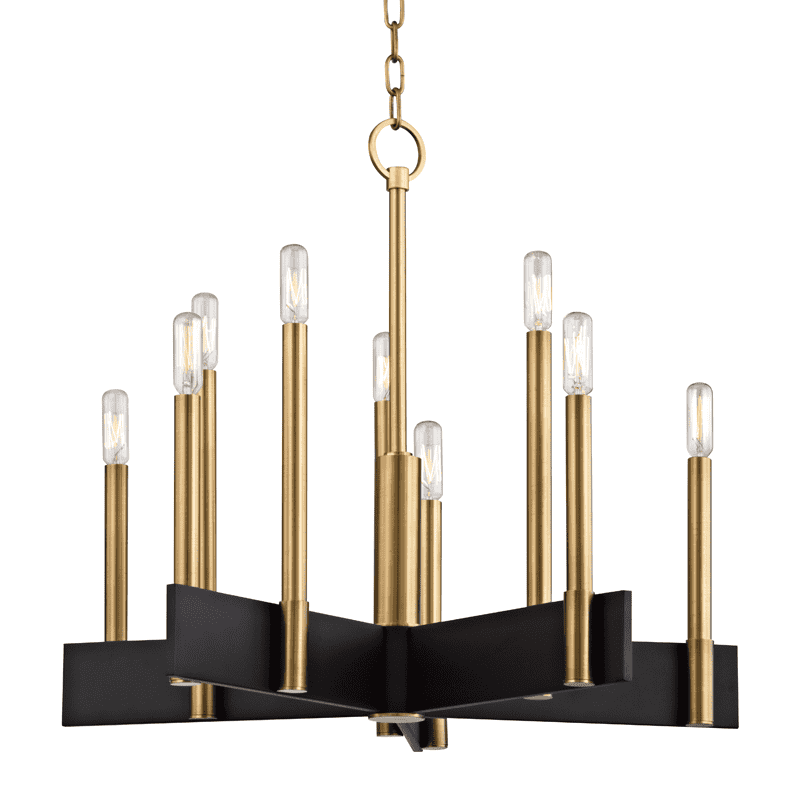 Abrams Chandelier-Hudson Valley-HVL-8825-AGB-ChandeliersAged Brass-10Lt-4-France and Son