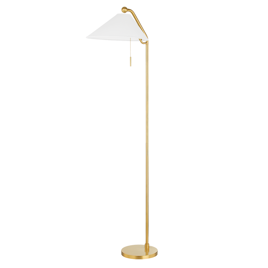 Aisa 1 Light Floor Lamp-Mitzi-HVL-HL647401-AGB-Floor LampsAged Brass-1-France and Son