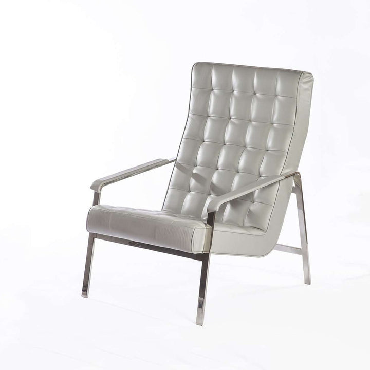 Modern Sean Dix Chicago Lounge Chair - Grey Leather