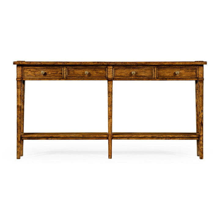 Four Drawer Console-Jonathan Charles-JCHARLES-491083-CFW-Console TablesCountry Walnut-2-France and Son