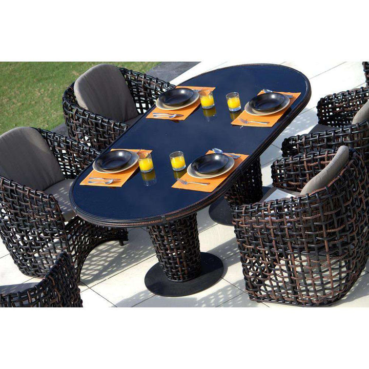 Dynasty Dining Armchair by Skyline Design-Skyline Design-SKYLINE-22462-BM-Set-Outdoor Dining ChairsBlack Mushroom-4-France and Son