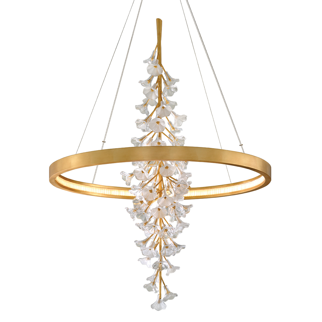 Jasmine 1 Light Pendant-Corbett Lighting-CORBETT-268-73-PendantsGold Leaf-1-France and Son