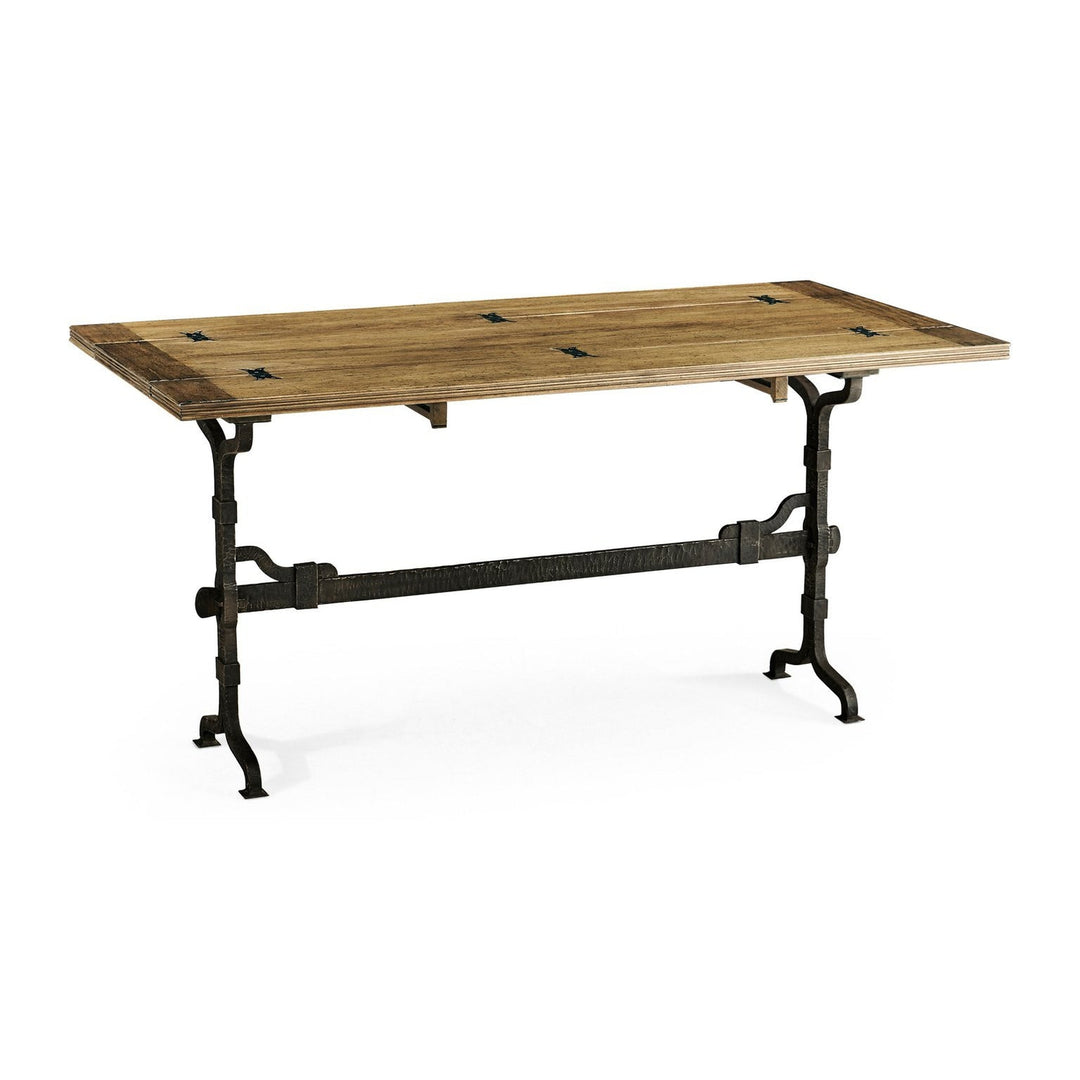 Casual Hunt Table-Jonathan Charles-JCHARLES-491194-63L-CFW-Dining TablesCountry Walnut-16-France and Son