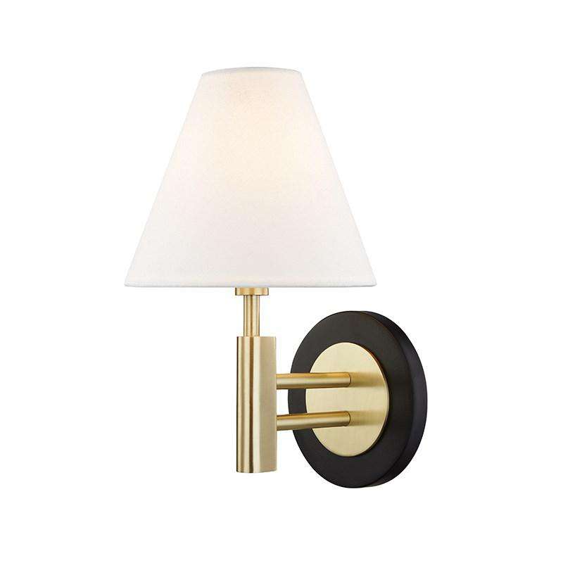Robbie 1 Light Wall Sconce-Mitzi-HVL-H264101-AGB/BK-Wall LightingGold/Black-1-France and Son
