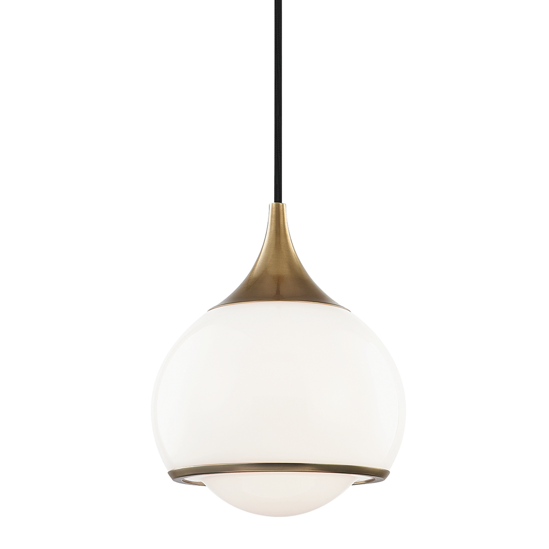 Reese 1 Light Pendant-Mitzi-HVL-H281701S-AGB-PendantsAged Brass-Small-7-France and Son