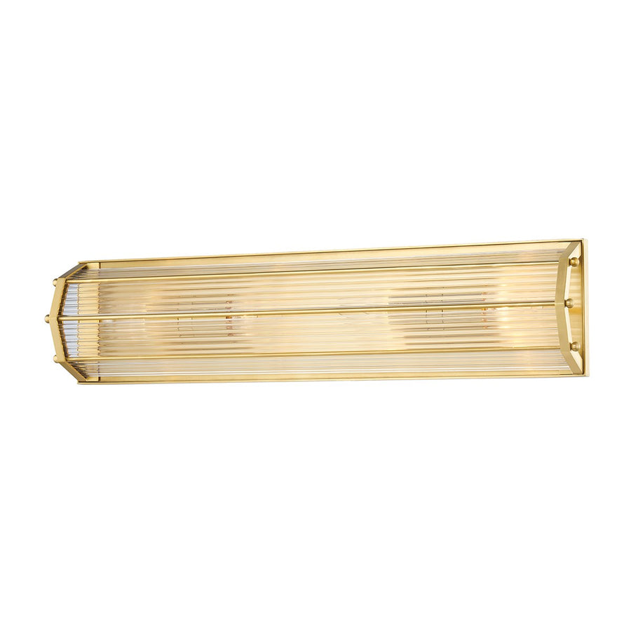 Wembley Four Lamp Wall Sconce-Hudson Valley-HVL-2624-AGB-Wall LightingAged Brass-1-France and Son