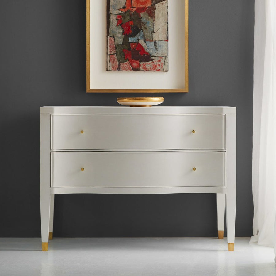 Serpentine Chest-Modern History-MODERN-MH909F01-DressersPainted Linen Texture-1-France and Son