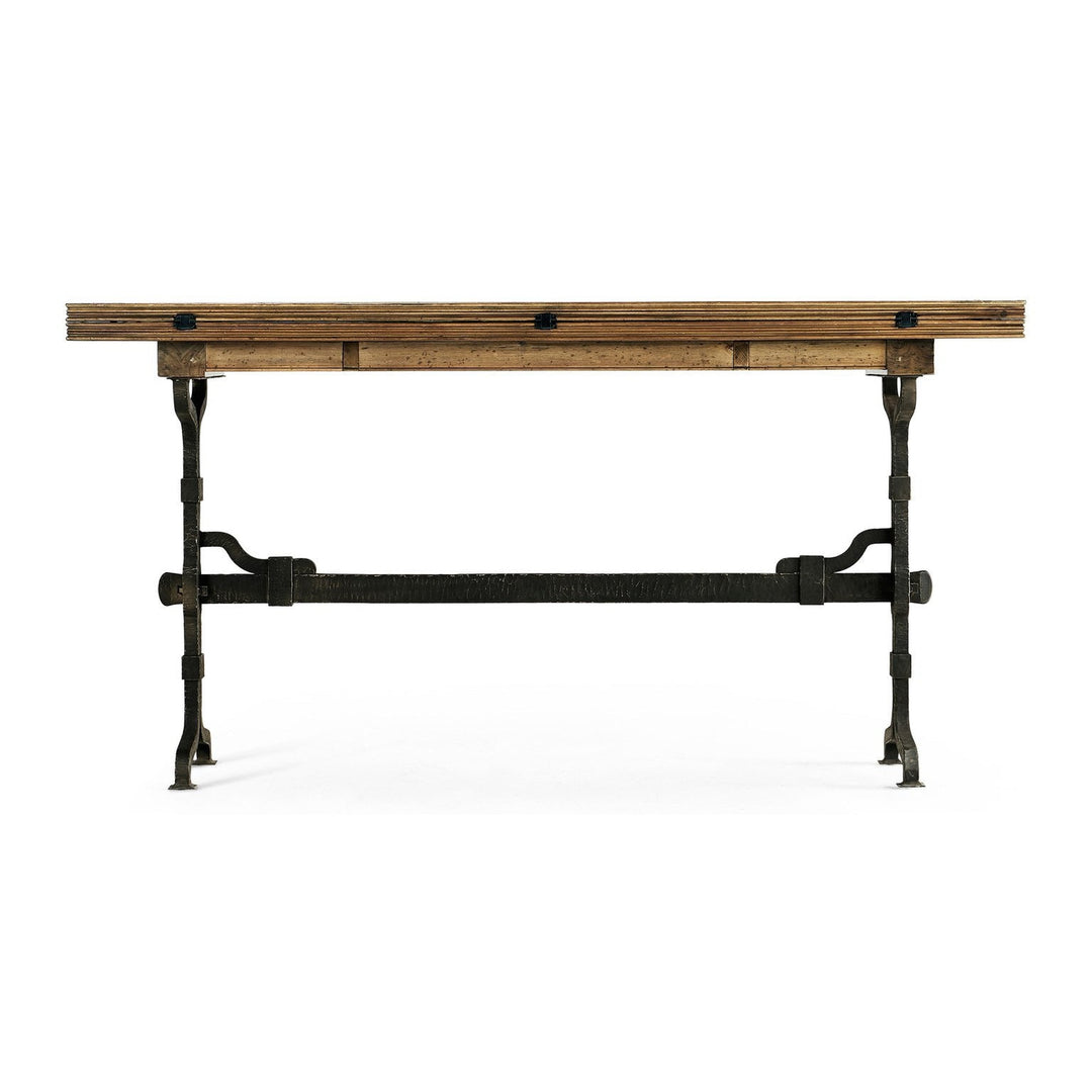 Casual Hunt Table-Jonathan Charles-JCHARLES-491194-63L-CFW-Dining TablesCountry Walnut-17-France and Son