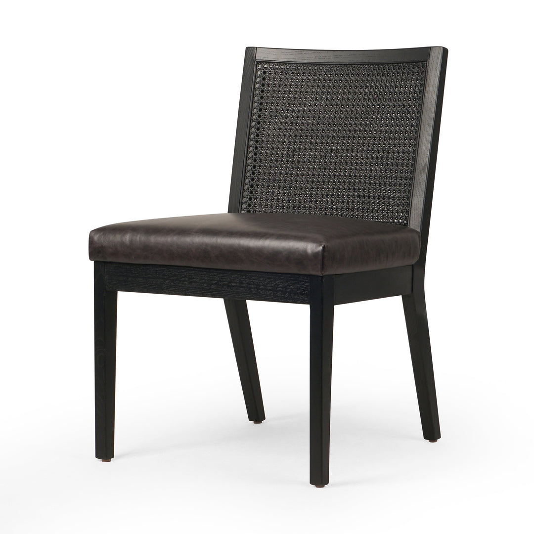 Antonia Cane Armless Dining Chair-Four Hands-FH-100054-011-Dining ChairsBrushed Ebony-Sonoma Black-5-France and Son