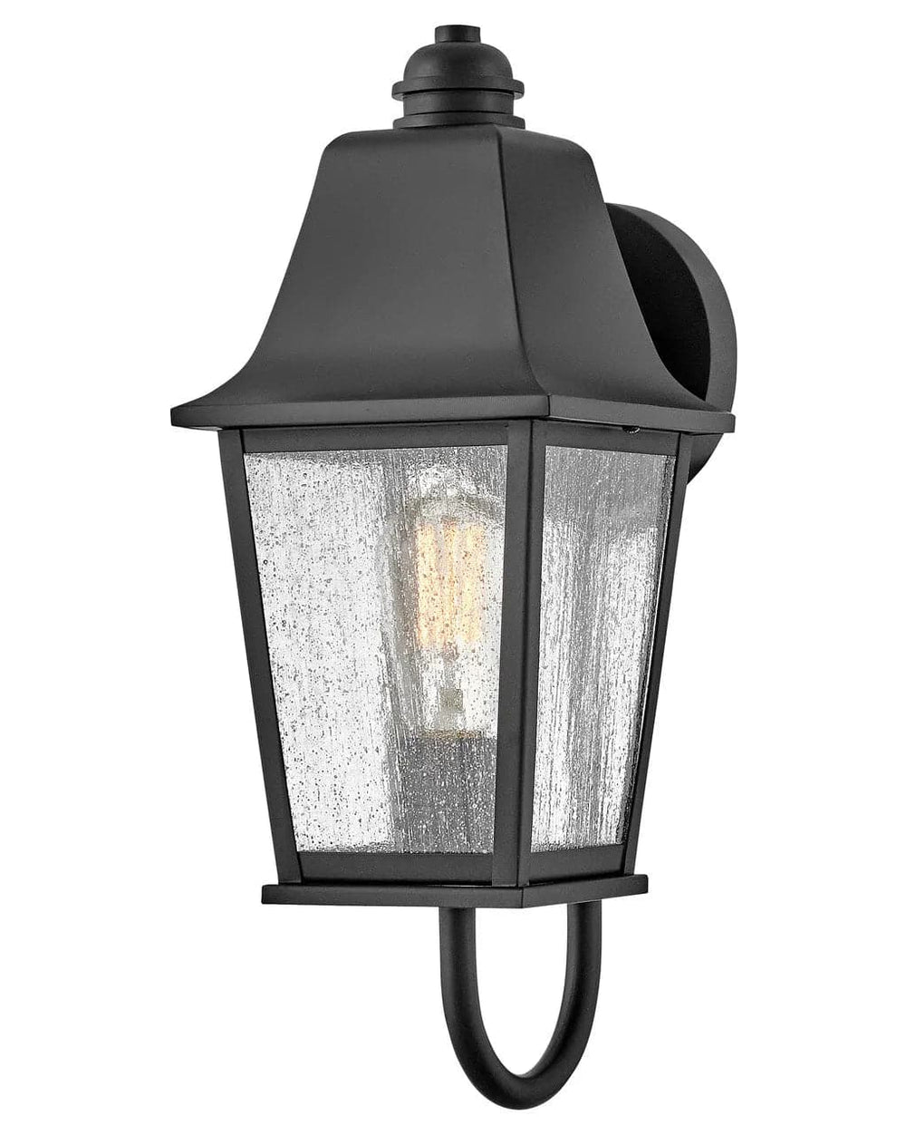 Outdoor Kingston - Small Wall Mount Lantern-Hinkley Lighting-HINKLEY-10010BK-Outdoor Wall Sconces-2-France and Son