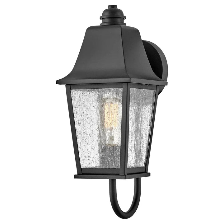 Outdoor Kingston - Small Wall Mount Lantern-Hinkley Lighting-HINKLEY-10010BK-Outdoor Wall Sconces-2-France and Son