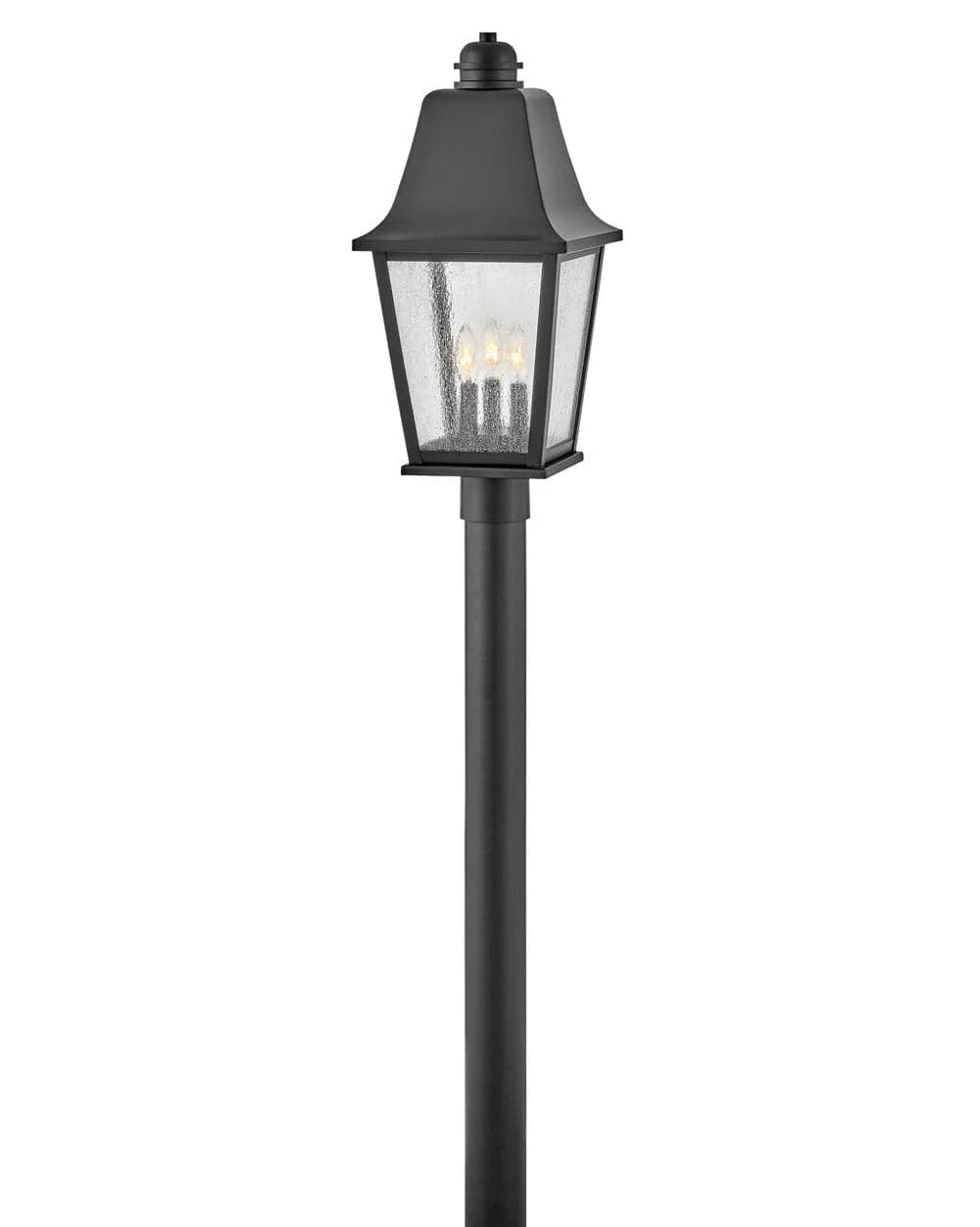 Outdoor Kingston - Medium Post Top or Pier Mount Latern-Hinkley Lighting-HINKLEY-10011BK-Outdoor Post Lanterns-2-France and Son