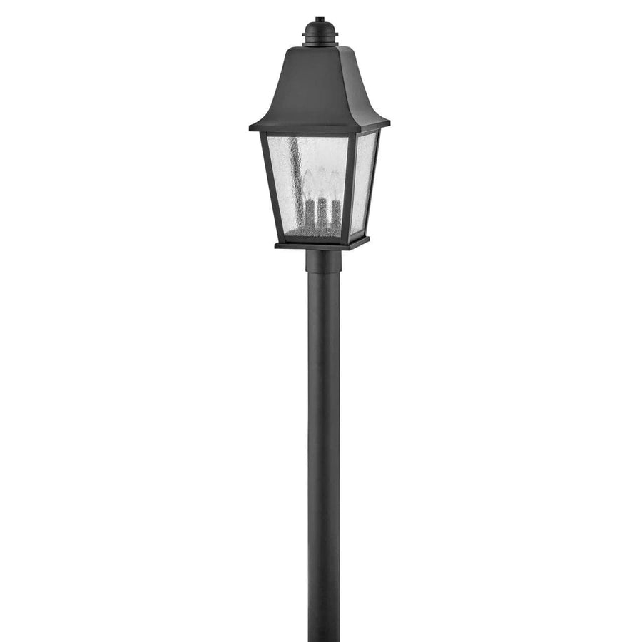 Outdoor Kingston - Medium Post Top or Pier Mount Latern-Hinkley Lighting-HINKLEY-10011BK-Outdoor Post Lanterns-1-France and Son