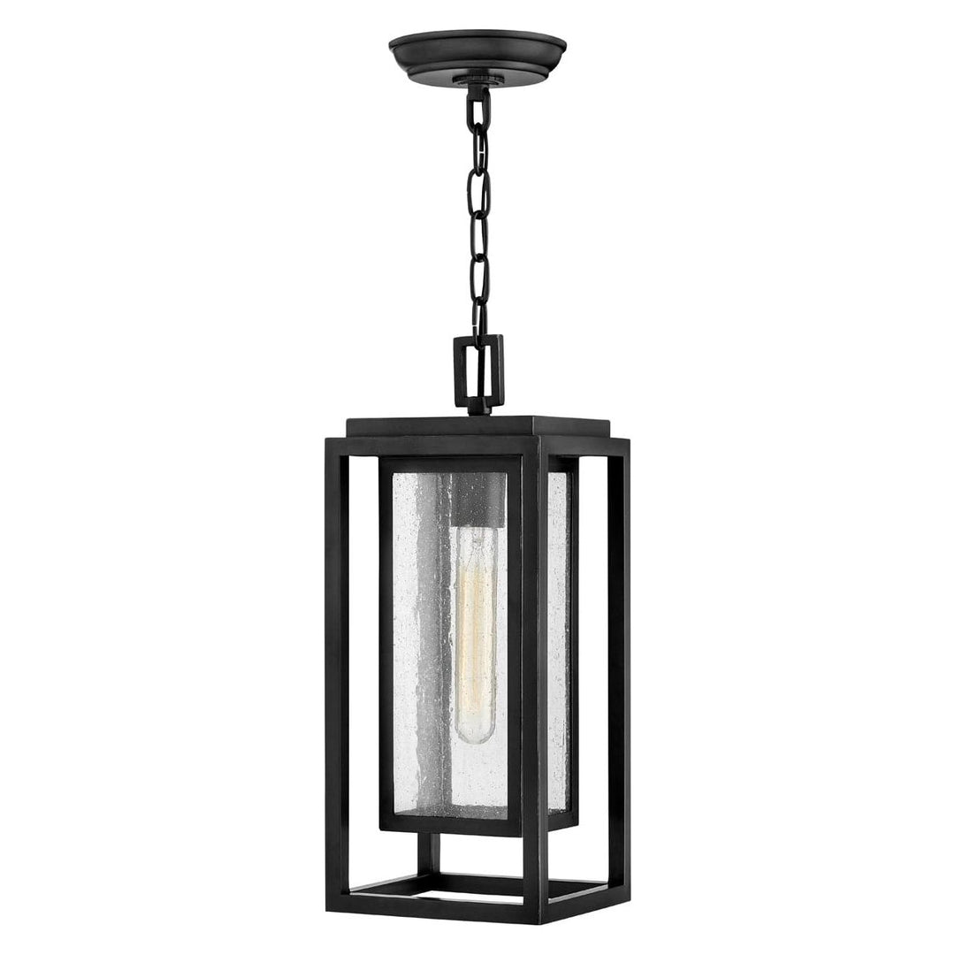 Outdoor Republic Medium Hanging Lantern-Hinkley Lighting-HINKLEY-1002BK-LV-Outdoor Post LanternsBlack-12v LED-2-France and Son