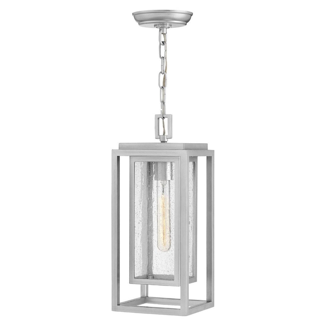 Outdoor Republic Medium Hanging Lantern-Hinkley Lighting-HINKLEY-1002SI-LL-Outdoor Post LanternsSatin Nickel-LED-5-France and Son