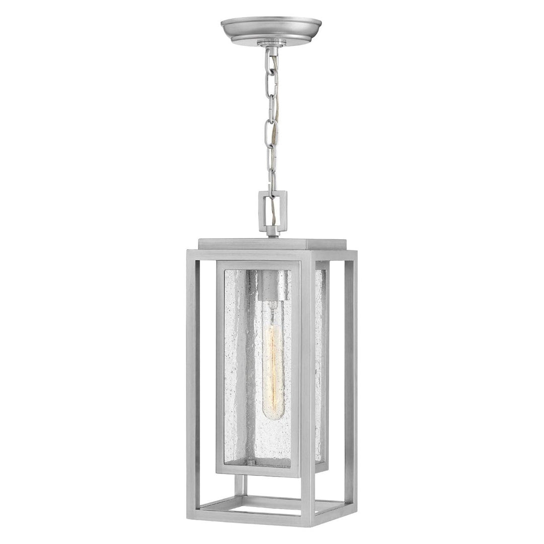 Outdoor Republic Medium Hanging Lantern-Hinkley Lighting-HINKLEY-1002SI-LV-Outdoor Post LanternsSatin Nickel-12v LED-6-France and Son