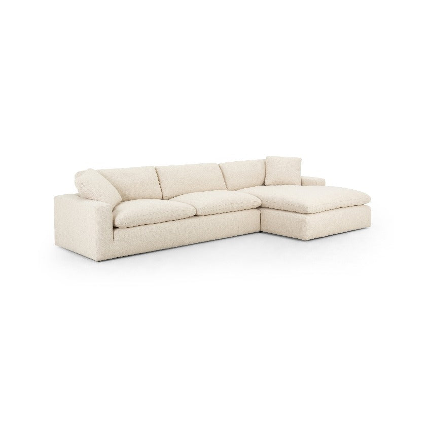 Plume 2 Pc Sectional Sofa-Four Hands-FH-105943-007-Sectionals136"-RAF-Thames Cream-2-France and Son