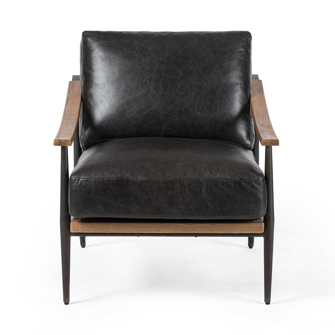 Kennedy Chair - Leather-Four Hands-FH-100970-006-Lounge ChairsPalermo Cognac-6-France and Son