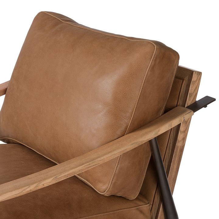 Kennedy Chair - Leather-Four Hands-FH-100970-006-Lounge ChairsPalermo Cognac-3-France and Son