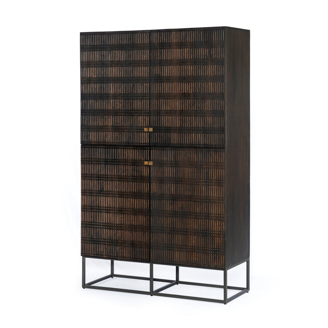 Kelby Cabinet-Four Hands-FH-101334-002-Bookcases & CabinetsCarved Vintage Brown-1-France and Son