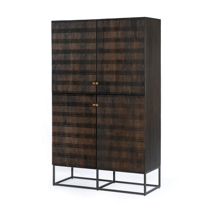 Kelby Cabinet-Four Hands-FH-101334-002-Bookcases & CabinetsCarved Vintage Brown-3-France and Son