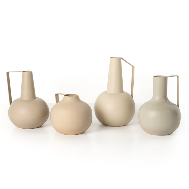 Aleta Vases, Set Of 4-Four Hands-FH-101774-002-VasesIron Matte Taupe-3-France and Son