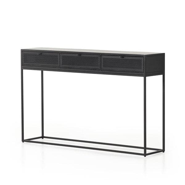 Hendrick Console Table-Four Hands-FH-IRCK-290-Console TablesGunmetal-5-France and Son