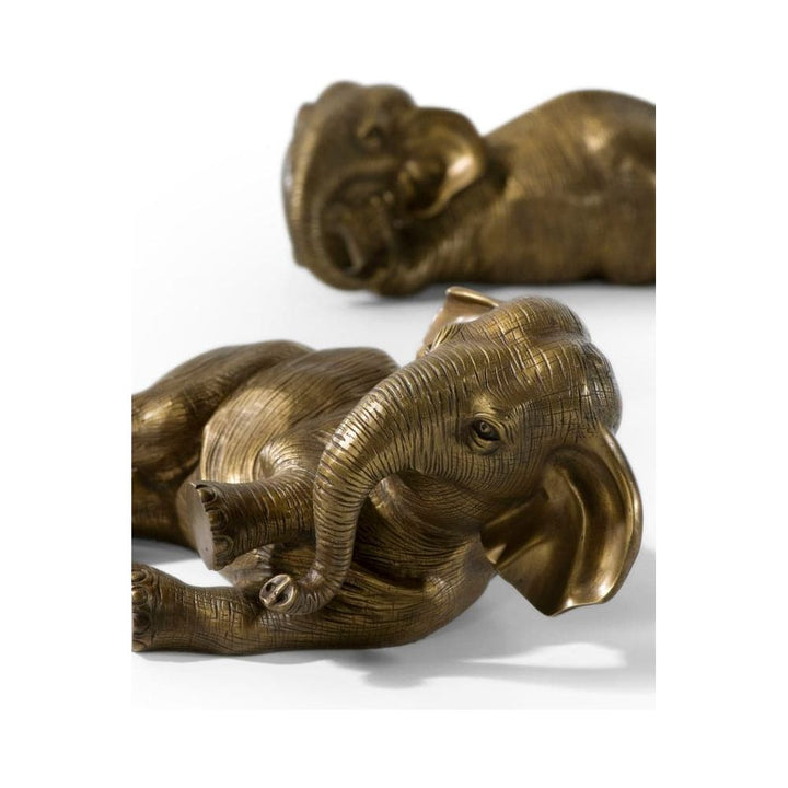 Decorative Objects Under The African Sun Decorative Brass Elephants