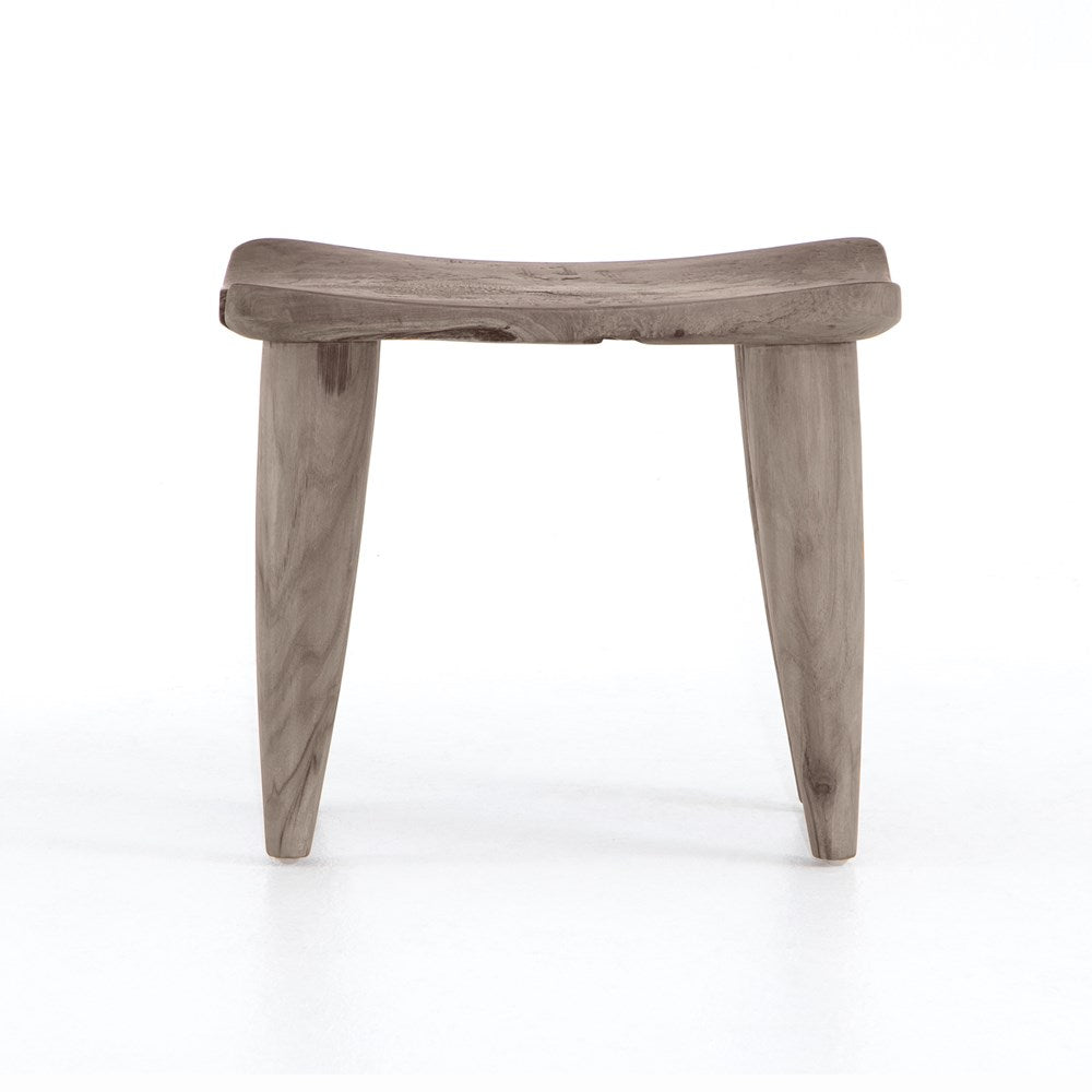 Zuri Outdoor Stool-Four Hands-FH-JLAN-242-Stools & OttomansAged Natural Teak-8-France and Son