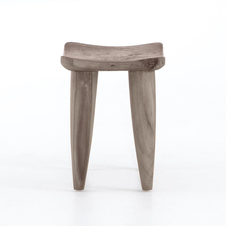 Zuri Outdoor Stool-Four Hands-FH-JLAN-242-Stools & OttomansAged Natural Teak-9-France and Son