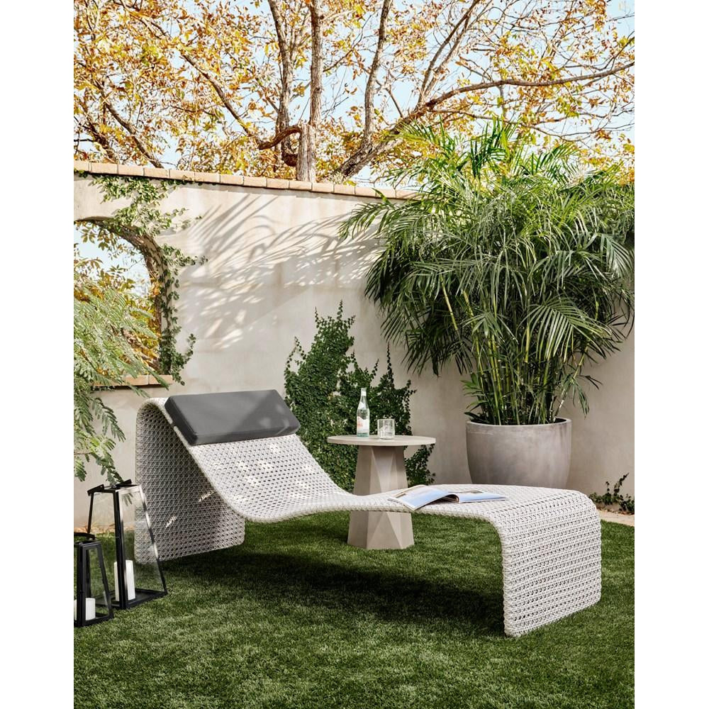 Paige Outdoor Woven Chaise-Four Hands-FH-102432-002-Outdoor ChaisesBrushed Grey-2-France and Son