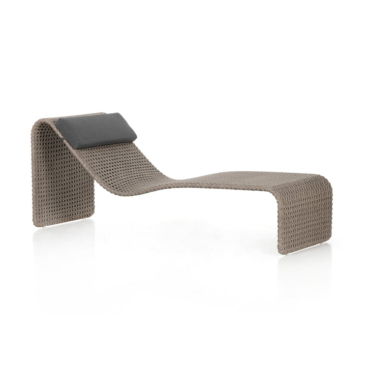Paige Outdoor Woven Chaise-Four Hands-FH-102432-002-Outdoor ChaisesBrushed Grey-19-France and Son
