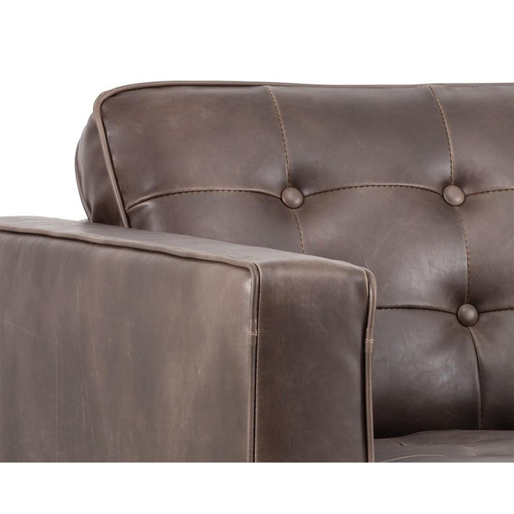 Donnie Armchair-Sunpan-SUNPAN-102508-Lounge ChairsHavana Dark Brown-Faux Leather-8-France and Son