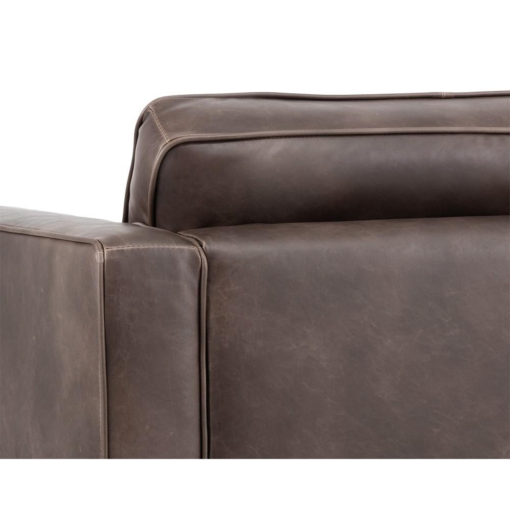 Donnie Armchair-Sunpan-SUNPAN-102508-Lounge ChairsHavana Dark Brown-Faux Leather-9-France and Son