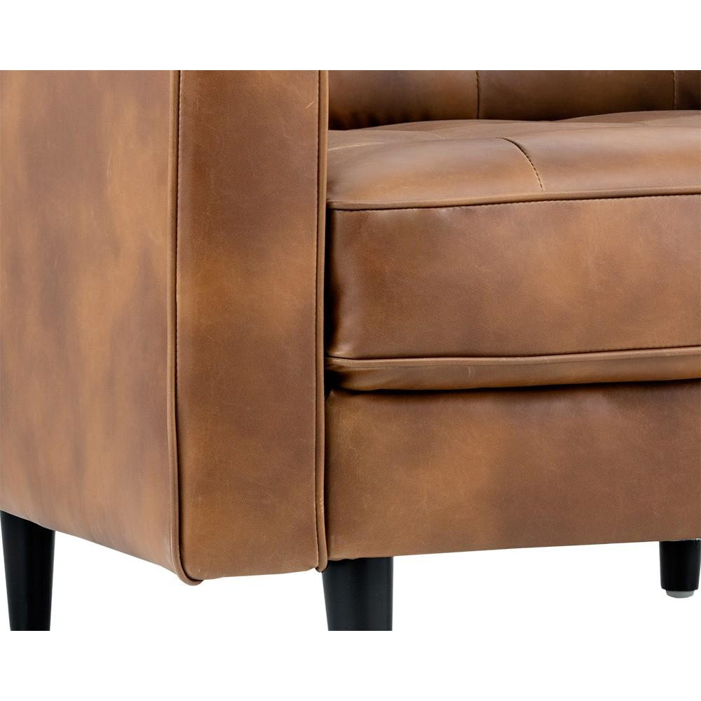 Donnie Armchair-Sunpan-SUNPAN-102508-Lounge ChairsHavana Dark Brown-Faux Leather-17-France and Son