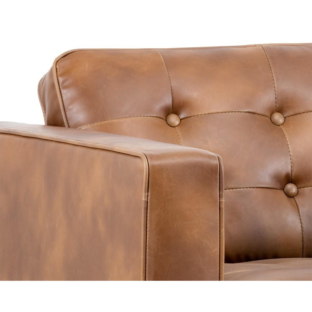 Donnie Armchair-Sunpan-SUNPAN-102508-Lounge ChairsHavana Dark Brown-Faux Leather-15-France and Son