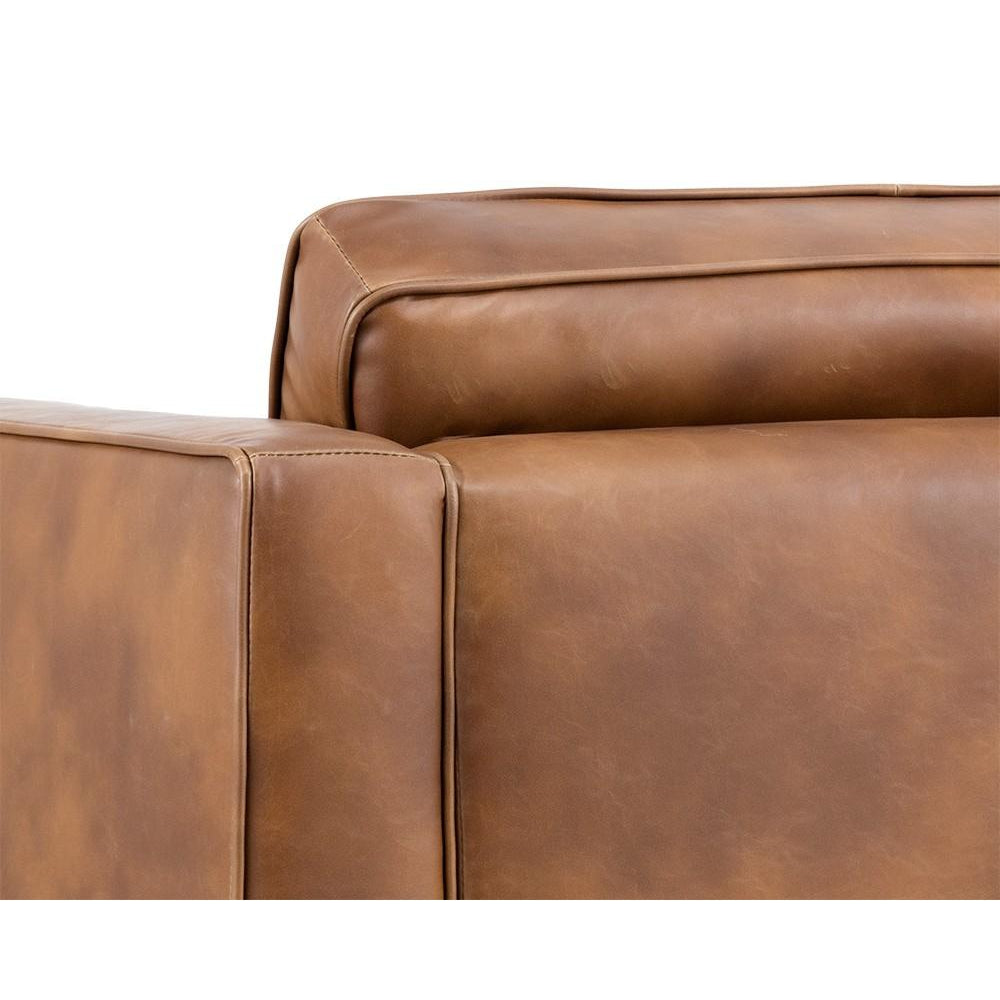 Donnie Armchair-Sunpan-SUNPAN-102508-Lounge ChairsHavana Dark Brown-Faux Leather-16-France and Son