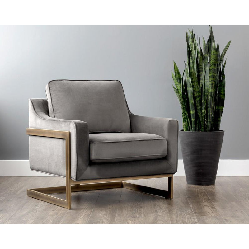 Kalmin Armchair-Sunpan-SUNPAN-104983-Lounge ChairsAbbington Black-100% Polyester-4-France and Son