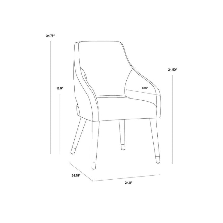 Adelaide Dining Chair-Sunpan-SUNPAN-103227-Dining ChairsCalico Cream-35-France and Son