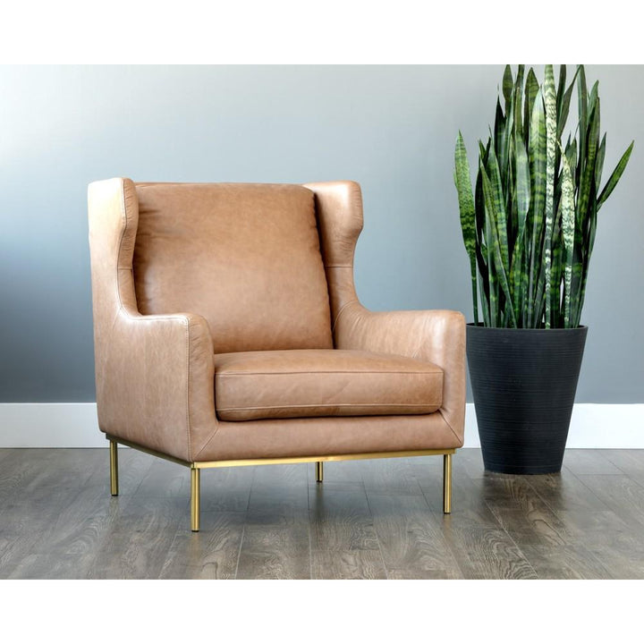 Virgil Chair-Sunpan-SUNPAN-103680-Lounge ChairsMarseille Black-100% Buffalo Leather-3-France and Son